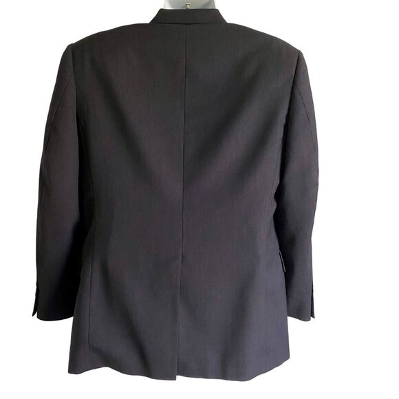 Hart Schaffner Marx Men's 2-Button Black Gray Wool Suit Jacket Blazer 40R - Picture 5 of 10